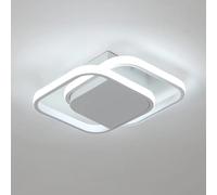 Plafoniera moderna a LED, lampada da soffitto quadrata bianca semplice da 24 W 6500 K, lampada da soffitto a doppio telaio da 2000 LM in stile nordico