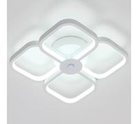 Plafoniera moderna a LED, plafoniera a croce quadrata a doppio strato, plafoniera interna a luce bianca fredda da 32 W-4 teste M