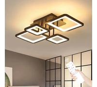 Plafoniera moderna a LED, plafoniera dimmerabile da 54 W con telecomando 3000 K-6500 K, lampada da soffitto dal design rettangolare creativo f