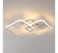 Plafoniera moderna a LED, plafoniera quadrata design 42W 4725LM, lampada da soffitto in acrilico a luce bianca calda 3000K per camera da letto