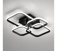 Plafoniera moderna a LED quadrata 60W Luce interna in metallo acrilico per camera da letto Sala studio, sala da pranzo, cucina, luce bianca fredda
