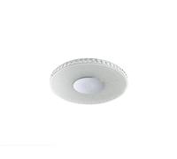 Plafoniera moderna a led tonda design cristallo d.40cm stf 0088