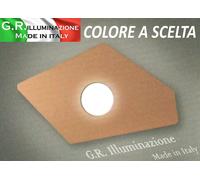 PLAFONIERA MODERNA A LED TORTORA 1 LUCE d. 35X35 cm LAMPADARIO DA SOFFITTO "Tor