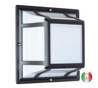 Plafoniera moderna a soffitto e parete in fusione alluminio diffusore pc