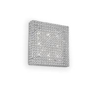 Plafoniera Moderna Admiral Metallo-Cristallo Cromo 8 Luci G9 3W 3000K Luce Calda
