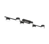 Plafoniera Moderna Apollo Acciaio Nero 6 Luci Gx53 Ip20 [EEK: A++]