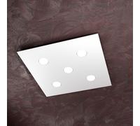 Plafoniera Moderna Area Metallo Bianco 5 Luci Gx53