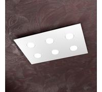 Plafoniera Moderna Area Metallo Bianco 6 Luci Gx53