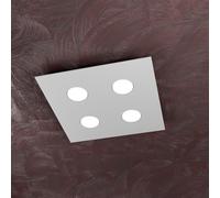 TOPLIGHT PLAFONIERA LED QUADRATA GRIGIA DESIGN METALLO ULTRASOTTILE L 40 CM