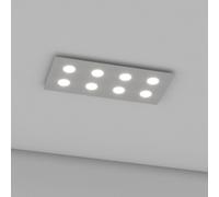 Plafoniera Moderna Area Metallo Grigio Metallo 8 Luci Gx53