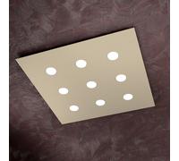 Plafoniera Moderna Area Metallo Sabbia Metallo 9 Luci Gx53