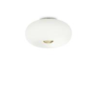 Plafoniera Moderna Arizona Vetro Bianco 5 Luci Gx53 9W 3000K Luce Calda