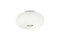 Plafoniera Moderna Arizona Vetro Bianco 5 Luci Gx53 9W 3000K Luce Calda