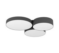 Plafoniera Moderna Barbano-Z Acciaio Nero 3 Luci Led Integrato 7,5W