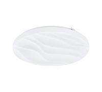 Plafoniera Moderna Benariba Acciaio Bianco Luce Led Integrato 14,6W