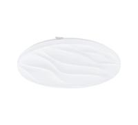 Plafoniera Moderna Benariba Acciaio Bianco Luce Led Integrato 22W [EEK: A++]