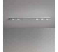 Plafoniera in metallo alluminio Bottone 5 luci attacco GX53 120cm