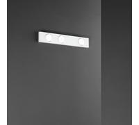 Plafoniera Moderna Bottone Metallo Bianco Opaco 3 Luci Gx53 Ip20