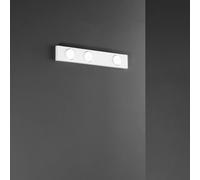 Plafoniera Moderna Bottone Metallo Bianco Opaco 3 Luci Gx53 Ip20