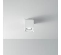 Plafoniera Moderna Brick Metallo Bianco Vetro 1 Luce Gu10 [EEK: A++]