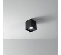 Plafoniera Moderna Brick Metallo Grafite Vetro 1 Luce Gu10