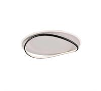 Plafoniera Moderna Cairns Plastica Nero Bianco Led 30W Dimmerabile