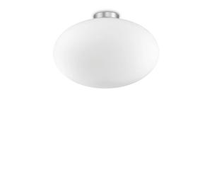 Plafoniera Moderna Candy Vetro Bianco 1 Luce E27