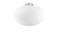 Plafoniera Moderna Candy Vetro Bianco 1 Luce E27