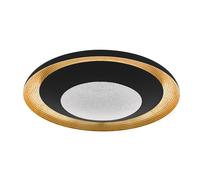 Plafoniera Moderna Canicosa 2 Policarbonato Nero 3 Luci Led Integrato 4,5W