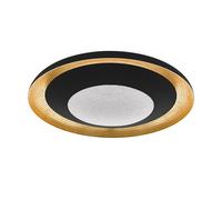 Plafoniera Moderna Canicosa 2 Policarbonato Nero Luce Led Integrato 24,5W [EEK: A++]