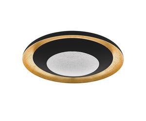 Plafoniera Moderna Canicosa 2 Policarbonato Nero Luce Led Integrato 24,5W [EEK: A++]