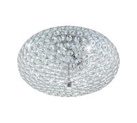 Plafoniera Moderna Clemente Acciaio Cromo 2 Luci E27