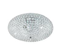 Plafoniera Moderna Clemente Acciaio Cromo 3 Luci E27 [EEK: A++]