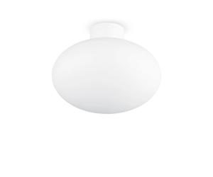 Plafoniera Moderna Clio Alluminio Bianco 1 Luce E27