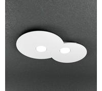 Plafoniera Moderna Cloud Metallo Bianco 2 Luci Gx53
