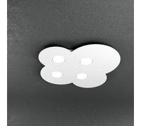 Plafoniera Moderna Cloud Metallo Bianco 4 Luci Gx53 [EEK: A++]