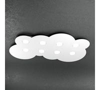 Plafoniera Moderna Cloud Metallo Bianco 8 Luci Gx53