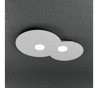 Plafoniera Moderna Cloud Metallo Grigio 2 Luci Gx53