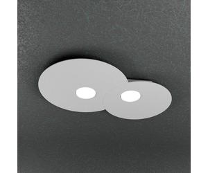 Plafoniera Moderna Cloud Metallo Grigio 2 Luci Gx53