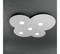 Plafoniera Moderna Cloud Metallo Grigio 5 Luci Gx53