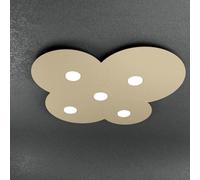 Plafoniera Moderna Cloud Metallo Sabbia 5 Luci Gx53