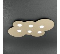 Plafoniera Moderna Cloud Metallo Sabbia 6 Luci Gx53