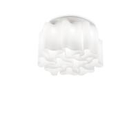 Plafoniera Moderna Compo Metallo Bianco 10 Luci E27