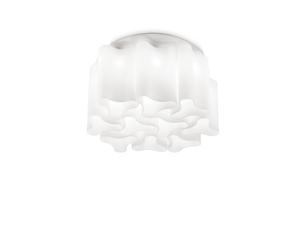 Plafoniera Moderna Compo Metallo Bianco 10 Luci E27