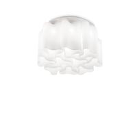 Plafoniera Moderna Compo Metallo Bianco 10 Luci E27