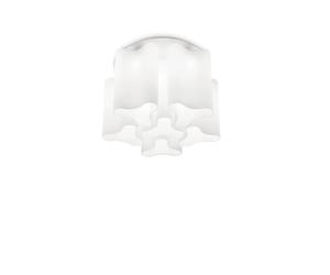 Plafoniera Moderna Compo Metallo Bianco 6 Luci E27