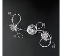 Plafoniera moderna con cristalli 2 luci LGT Madrid pl2
