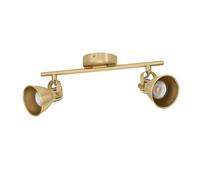 Plafoniera moderna con faretti design oro orientabile a 2 luci GL1673