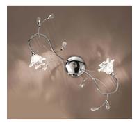 PLAFONIERA MODERNA CROMATA CRISTALLI 2 LUCI DP025
