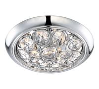 Plafoniera moderna cromo K9 cristalli chiari - Globo CELIA 46632-3D